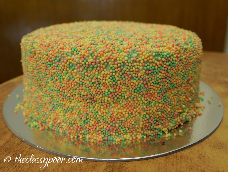 Rainbow Confetti Cake
